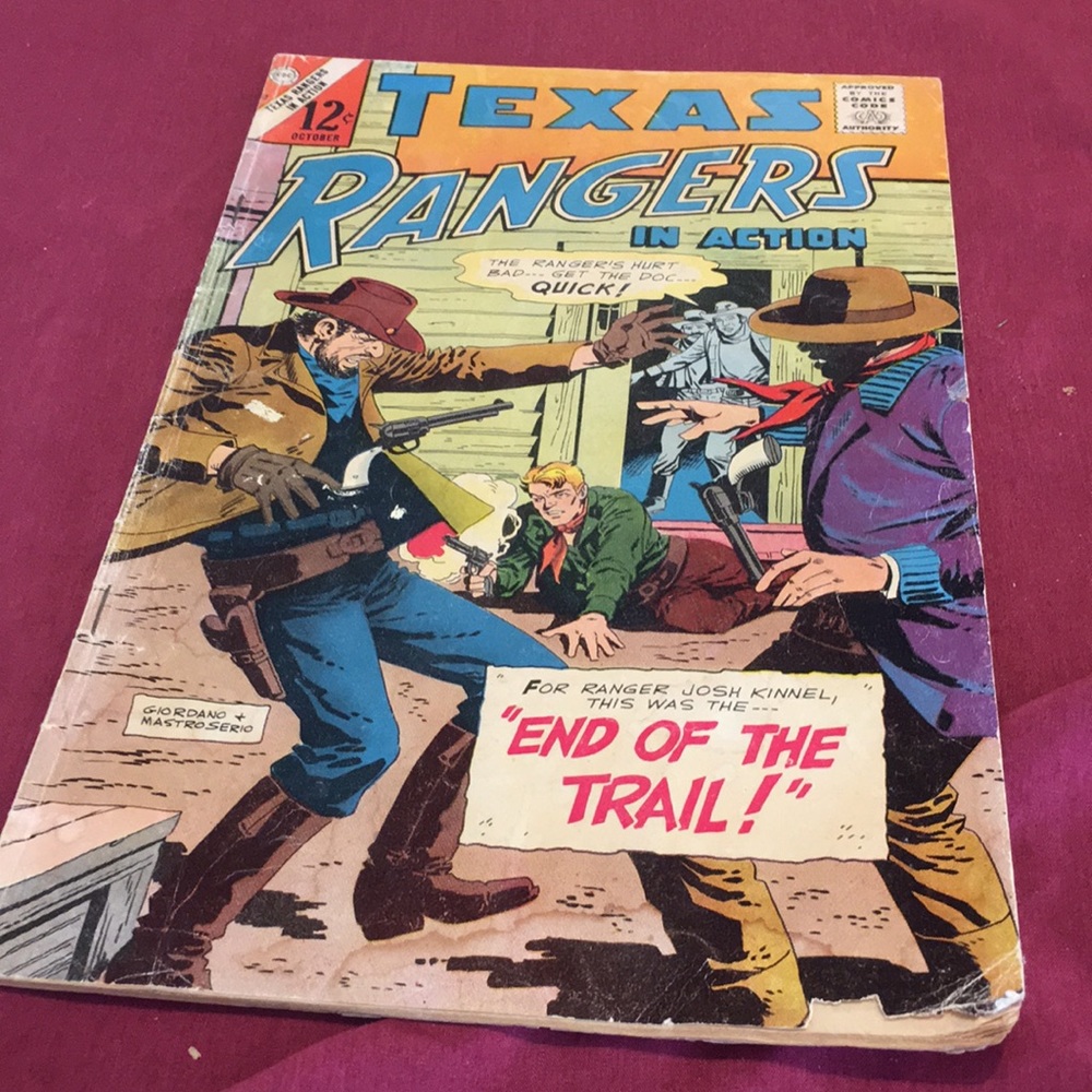 Texas Rangers 1966 Comic Book Vol 1 #57 CDC Ranger Josh Kinnel End of the trail
